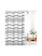 Cyclops Fabric Shower Curtain 180x180cm Beige/Grey Stripes