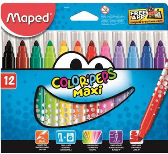 Maped Maped Zeichenstifte Zeichnung Dicke Neon Set 12 Farben