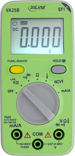InLine InLine Digitalmultimeter Taschen True RMS mit Messung AC DC Widerstand