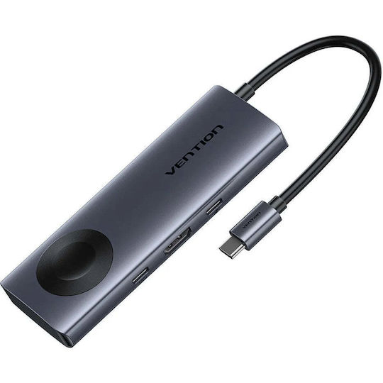 Vention Stație de andocare USB-C cu 4K PD Gri