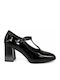 Pumps Mit Chunky Mittlerem Absatz Schwarz