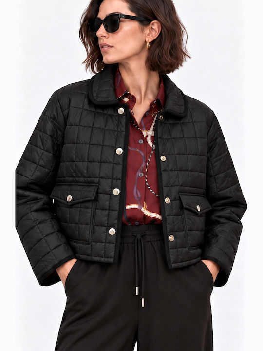Women's Puffer Jacket for Winter Black