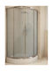 Cersanit Semicircular Shower Cabin with Sliding Door 90x167cm Chrome