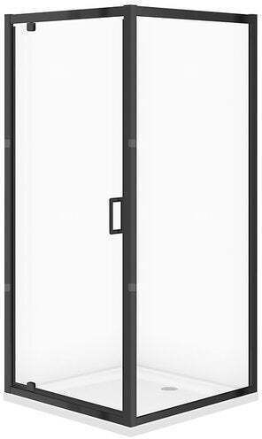 Cersanit Кабинет Душ с Шарнирна Врата 80x80x190см Прозрачно Стъкло Черен