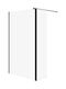 Cersanit Fixed Side for Shower 120x200cm Clear Glass Black