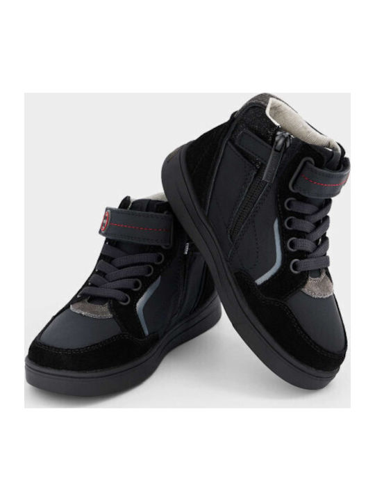 Mayoral Leather Kids Ankle Boots with Hook & Lo...