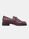 Mocasini Dama Loafers În Culoare Bordo