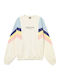 Women's Sweatshirt Ivory Blue Navy Rose Yellow
