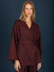 Women's Burgundy Kimono