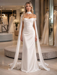 Satin Bridal Scarf White 30 × 300 Cm «esarpa»