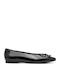 Damen Ballerinas aus Lackleder Schwarze