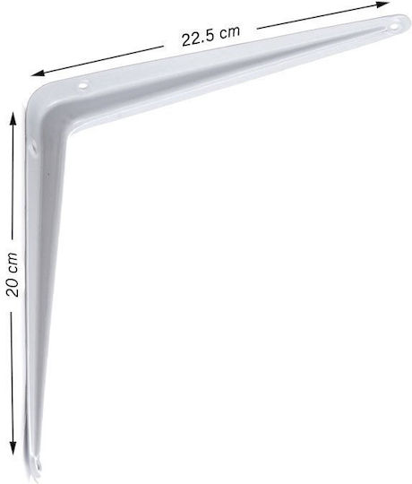 Michelin Corner Shelf Made of Metal in White Colour 200x225mm