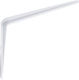 JetWorld Heavy-Duty Corner Shelf Made of Stainless Steel in White Colour 200x200mm