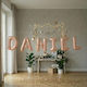 Set 6 Balloons Numbers with Name Foil Rose Gold 40cm