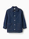 Kinderhemd Langärmelig Denim Dunkelblau
