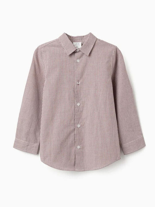 Kinderhemden Geprüft Langärmelig Denim Braun