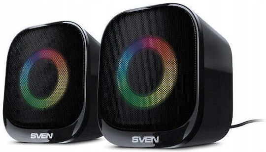 Sven G345 Computerlautsprecher 2.0 mit RGB-Beleuchtung und Bluetooth Leistung 10W Schwarz