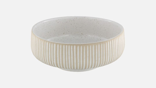 Playground Round White Ceramic Serving Bowl