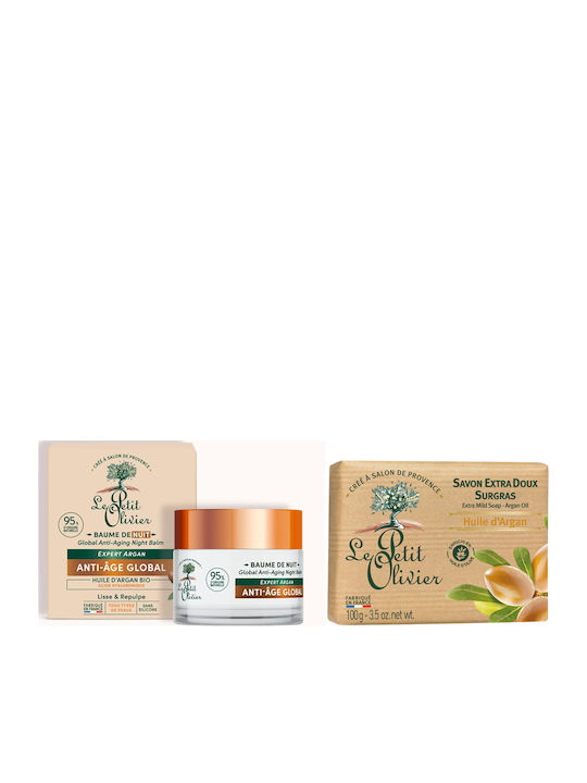 Le Petit Olivier Anti-age Night Cream & Argan Soap Set 50ml + 100g