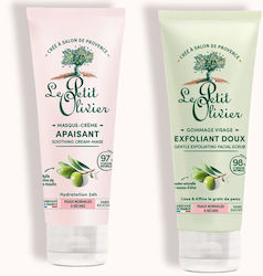 Le Petit Olivier Facial Care Set – Olive Oil Mask & Olive Pit Scrub 2 X 75ml