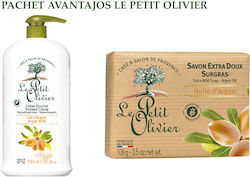 Le Petit Olivier Argan Body Care Set Shower Gel 750 Ml + Solid Soap 100 G