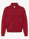 Women's Knitted Cardigan with Buttons Red