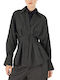 Long Sleeve Women's Shirt Brown-Beige