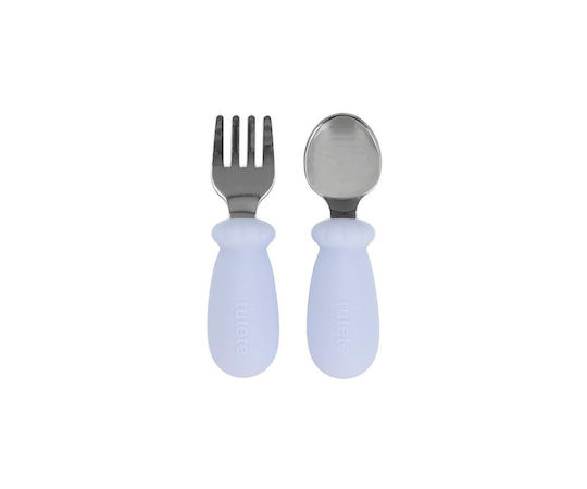 Tutete Set de Tacâmuri pentru Bebeluși din Plastic cu Carcasă pentru 4+ Luni Roz 2 Bucăți
