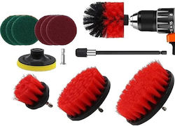 Set 12 Car Cleaning Accessories Flippy Interior Exterior Red