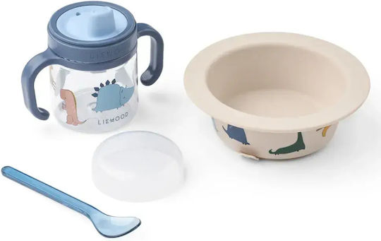 Liewood Silicone Feeding Set with Anti-Slip Base Green 4 Pieces