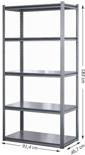 Рафтово Стелаж Dexion 91x45x183см. с 5 Рафта Обща Товароносимост 200кг