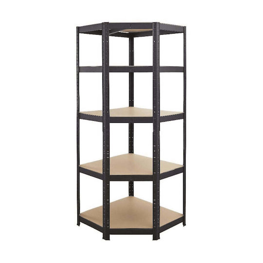 Rocada Ъглова Рафтове Дексион 72.5x30x145см с 5 Рафта с Обща Товароносимост 250кг