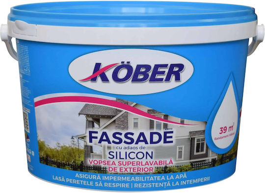 Waschbare Äußere Farbe Silicon Fassade Matt Weiß 3l