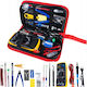 Kit Pistol de Lipit Precision Multimetru Digital Zola 60w Pistol 200-450°c 6 Vârfuri 20 Cabluri Negre și Roșii Accesorii Incluse Husă de Transport 26 X 14.5 X 4.5 Cm
