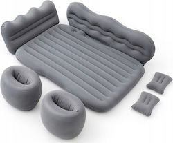 Inflatable Car Mattress Rear Seat Pillows Pump 128x76x15 Cm Black