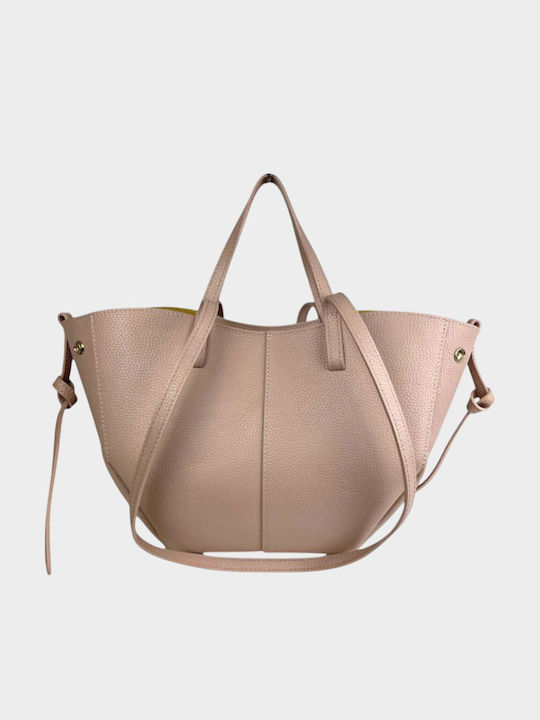 Leather Women's Ecru Handbag