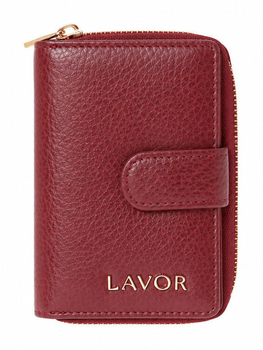 Lavor Mic Portofel Dama Din Piele Cu RFID Burgundy