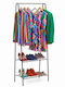 Cuier de podea din metal negru 60x34x150cm