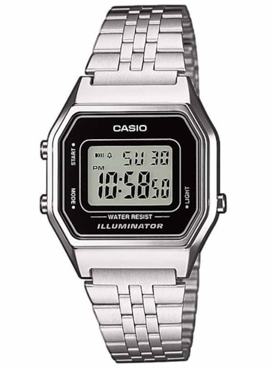 Casio Digital Women's Battery Watch with Silver...