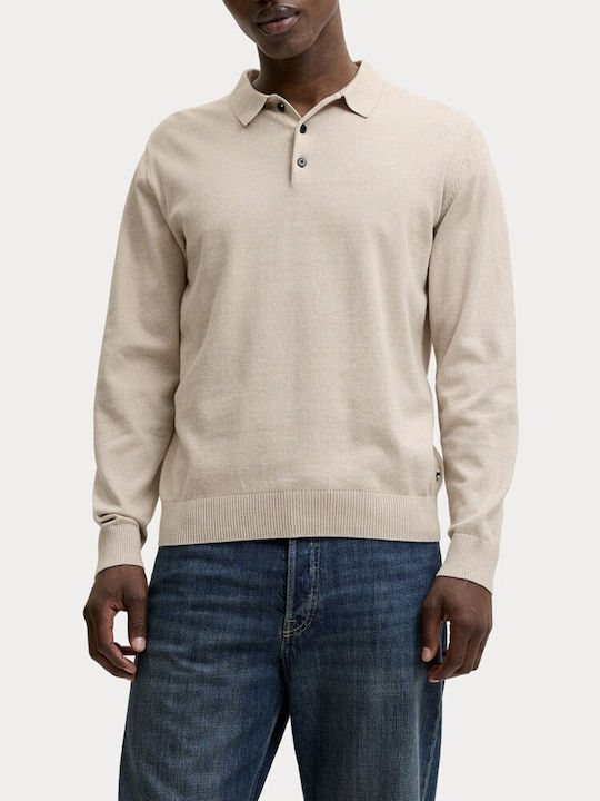 Jack & Jones Polo Herrenbluse Langarm Moonbeam ...