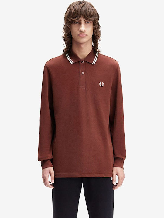 Fred Perry Polo Μπλούζα Μακρυμάνικη Whisky Brow...