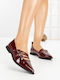 Pantofi balerini pentru femei Burgundy