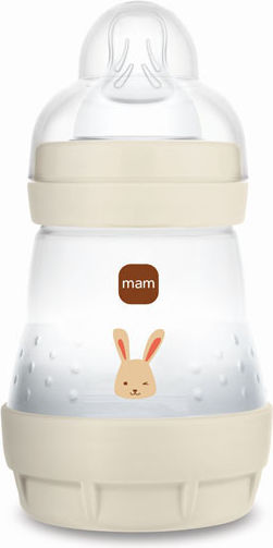 Mam Plastic Baby Bottle Easy Start Anti-colic with Silicone Teat for 0+ Months 160ml