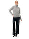 Women's Fabric Trousers Dk Grey