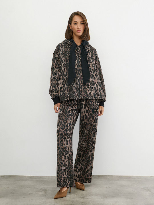 Women's Fabric Trousers Brown