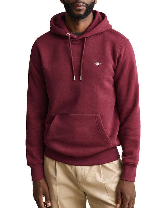 Gant Shield Hoodie Deep Grape Wine