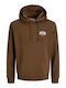 Herren Sweatshirt mit Brauner Kapuze