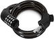 Bicycle Anti-theft Lock Metal Cable Combination Lock Frame Mount Holder 95 Cm Black
