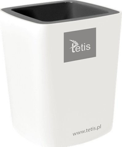 Plastic Pencil Holder in Grey Colour 8x8x10cm 1pc