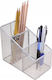 Metal Pencil Holder in Silver Colour 7.5x12x14.5cm 1pc